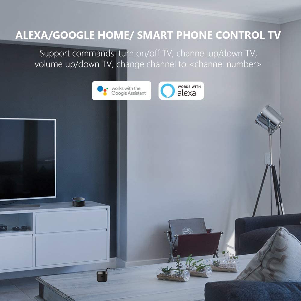 Broadlink-mando a distancia RM4 Mini Universal para el hogar, dispositivo con Audio y vídeo, wifi, Compatible con Alexa, Google Home y IFTT