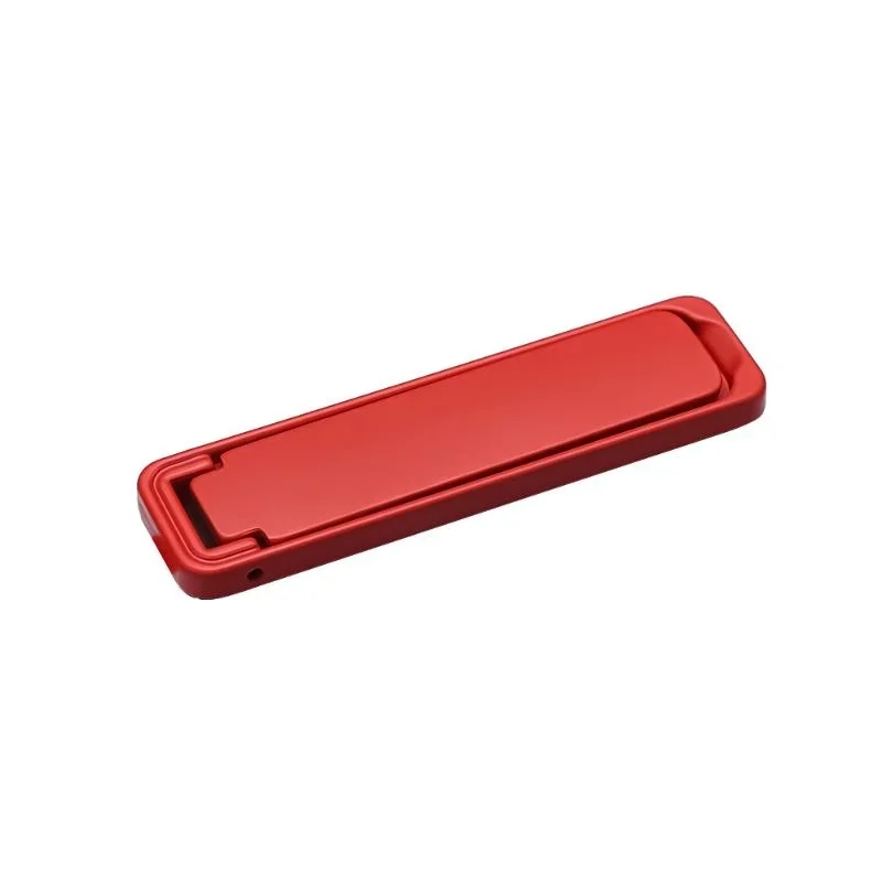 Invisible Ultra Thin Mini Metal Folding Mobile Phone Holder Stand Alloy Portable Phone Kickstand Bracket Desktop Phone Holder: Red