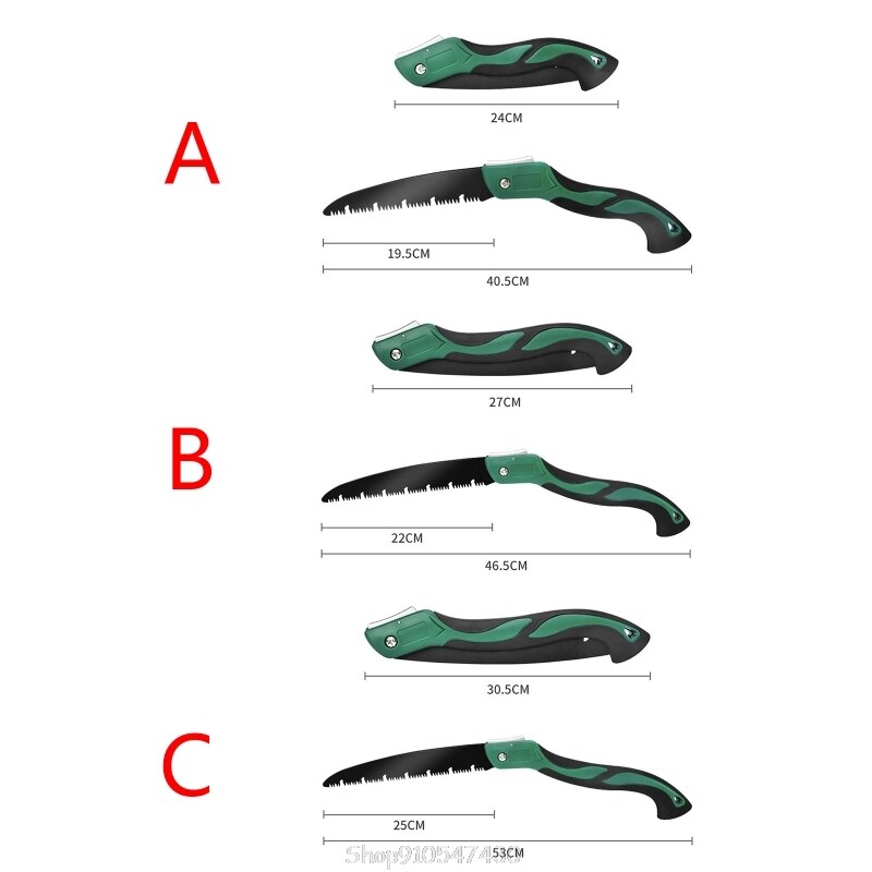 Opvouwbare zaag met handschoenen, vlijmscherp blad, stevige grip voor het zagen van hout, snoeischaar voor bomen, snoeien  n02 20