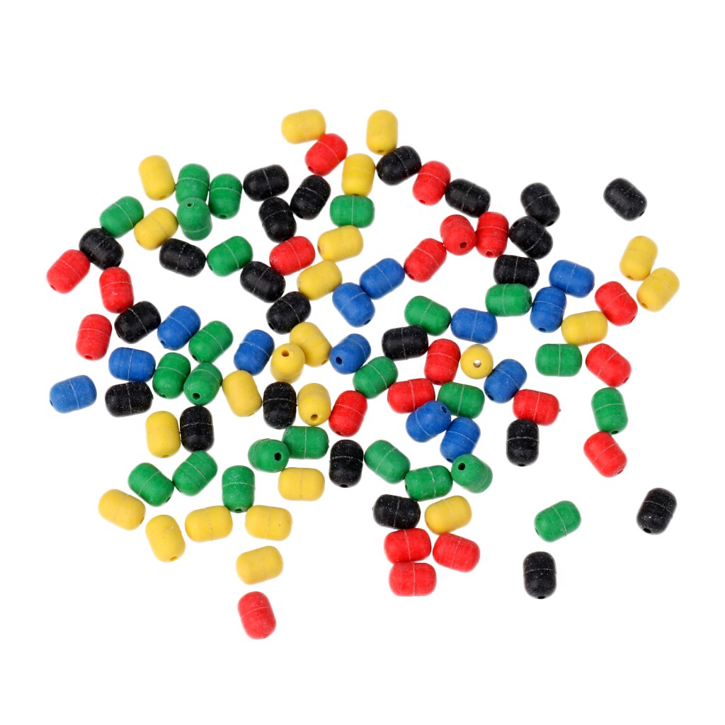 100pc Sea Fishing Beads Soft Rubber Rig Lure Making Beads Shock Buffer Beads