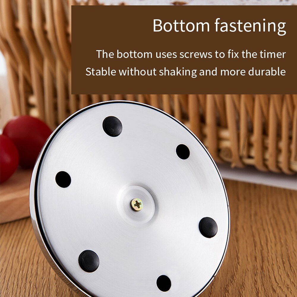 Stainless Steel Kitchen Timer Mechanical Egg Alarm Clock Reminder 60 Minutes Baking Cooking Tools Countdown Kitchen Accessories