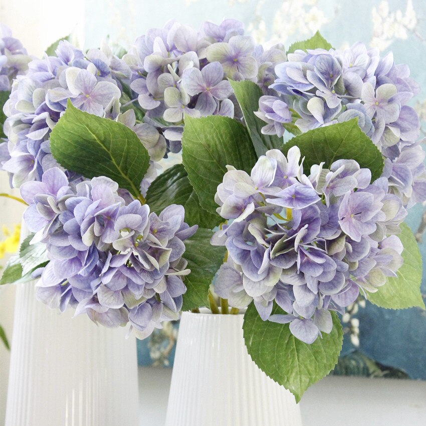 3D Hortensia Kunstmatige Bloem Voor Bruiloft Home Decoratie Zijden Hortensia Nep Bloemen Vallen Decoraties