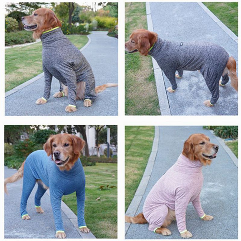 Mono de cobertura completa para perros grandes, traje de recuperación para perros después de la cirugía, mono anticaída, pijamas de aplamado para mascotas, monos para perros medianos y grandes