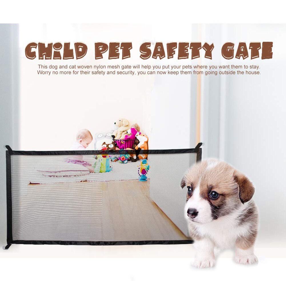 Pet fence Dog fence Gate Ingenious Mesh Dog Fence For Indoor and Outdoor Safe Dog gate Safety Enclosure Pet supplies baby gate