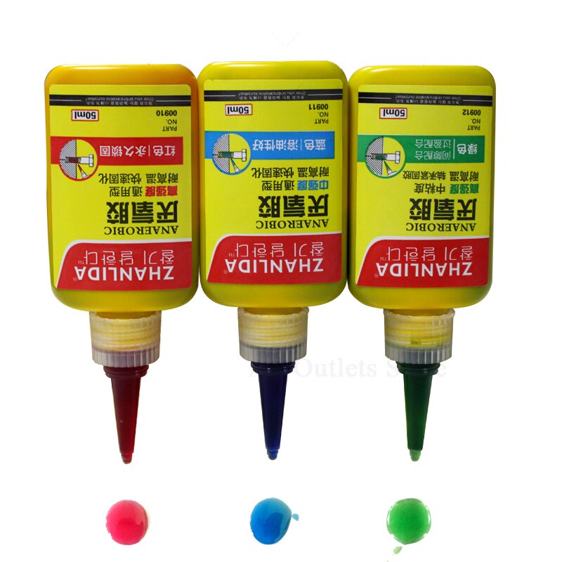 50ml Screw Glue Sealing Anti-Corrosion Thread Anti-Pressure Blue red Green Glue Anaerobic Screw Lock Anaerobic Adhesive