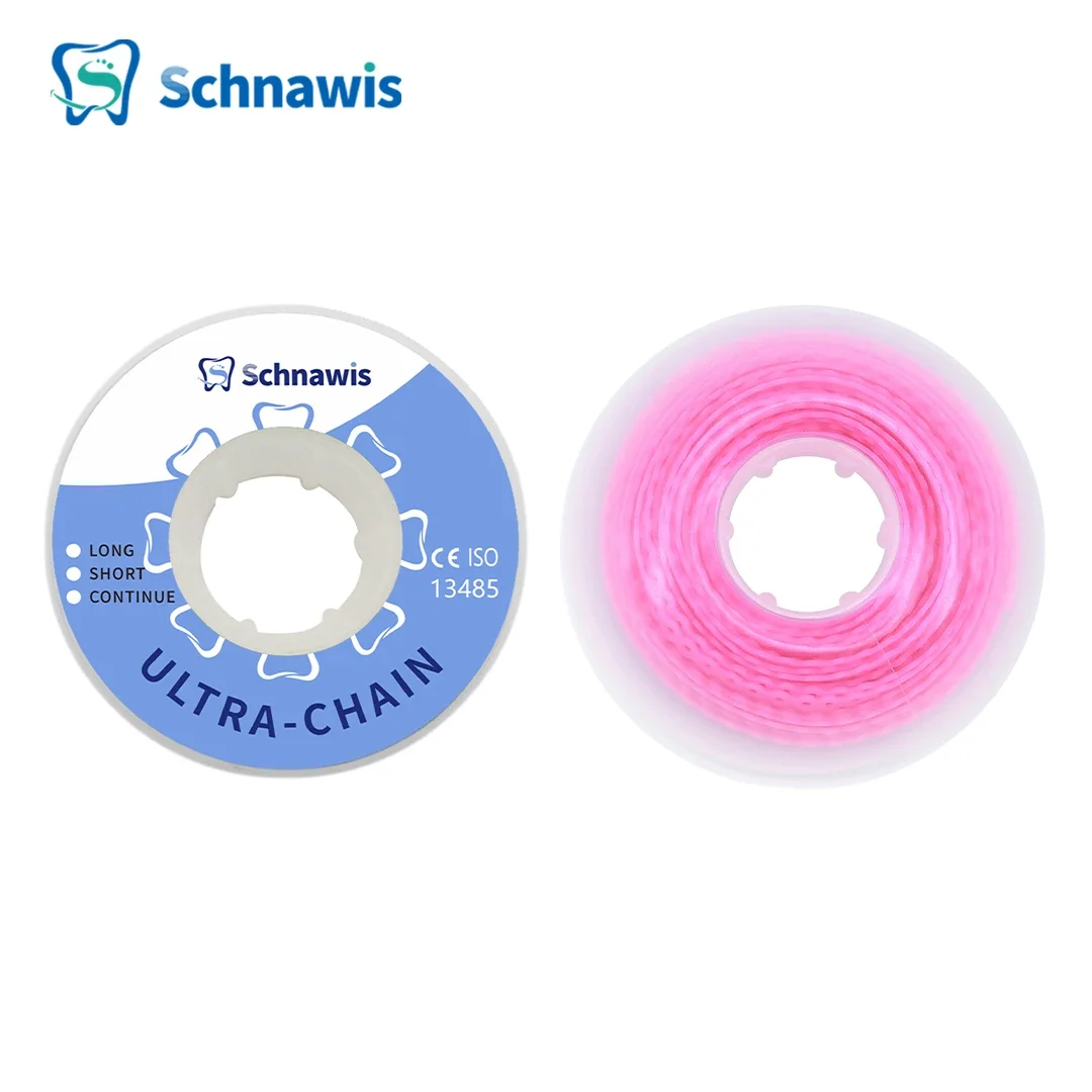 Zahn ärztliche kiefer ortho pä dische elastische Kraft kette farbiges Gummiband 15 Fuß/Spule lange kurze durchgehende Kraft kette für Klammern Zahnspangen: Schokolade