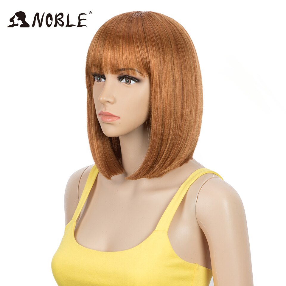 Noble Cosplay Synthetische Lace Front Pruik Korte Bob Straight 12 "Groene Pruik Synthetische Pruik Blonde Pruiken Voor Zwarte Vrouwen cosplay Pruik