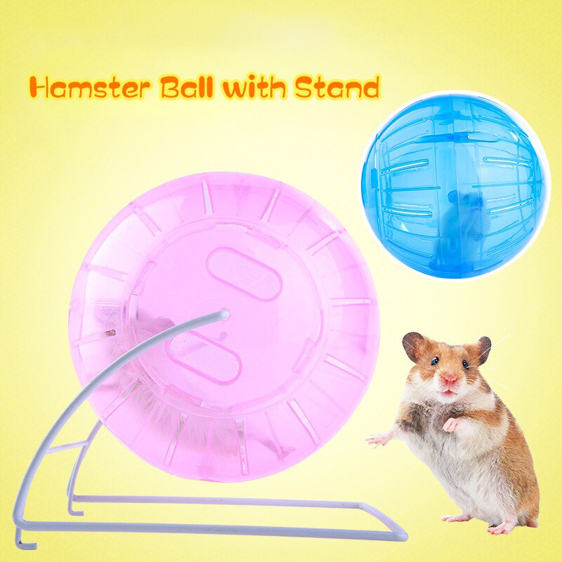 Stille Hamster Bal Met Stand, huisdier Speelgoed Oefening Ballen Voor Hamsters Knaagdieren Jogging Spelen Plastic Mini Bal Voor Kleine Dieren
