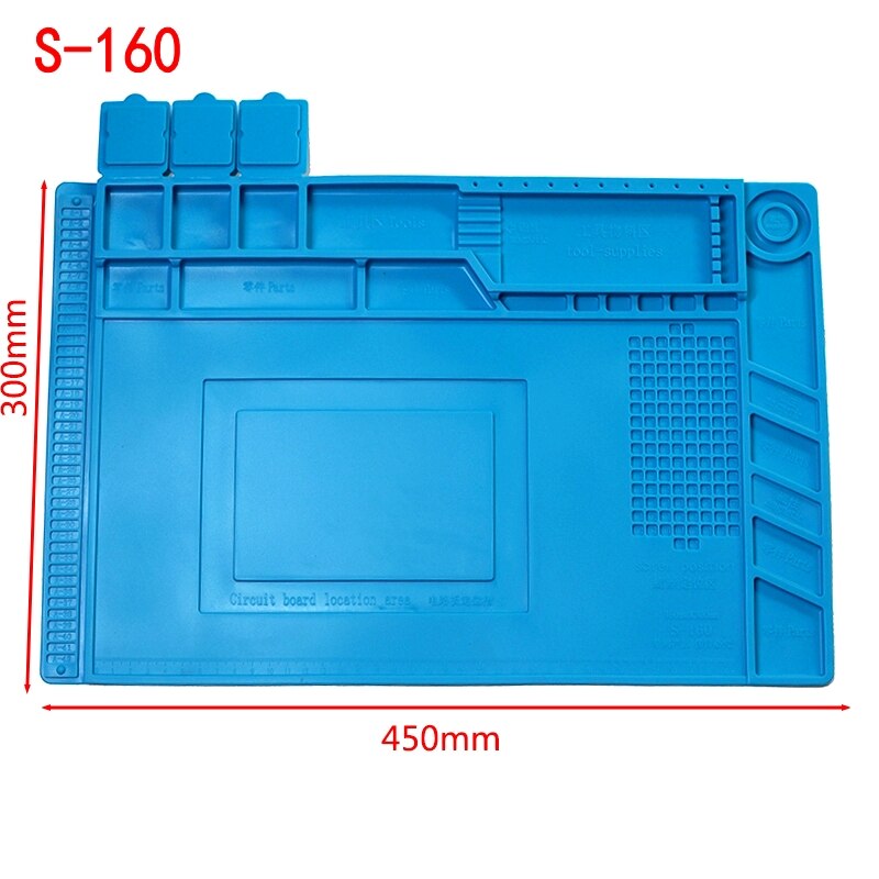 S-170 S-160 S-150 S-140 Met Magnetische Isolatie Siliconen Solderen Pad Mat Bureau Onderhoud Platform Voor Reparatie Station