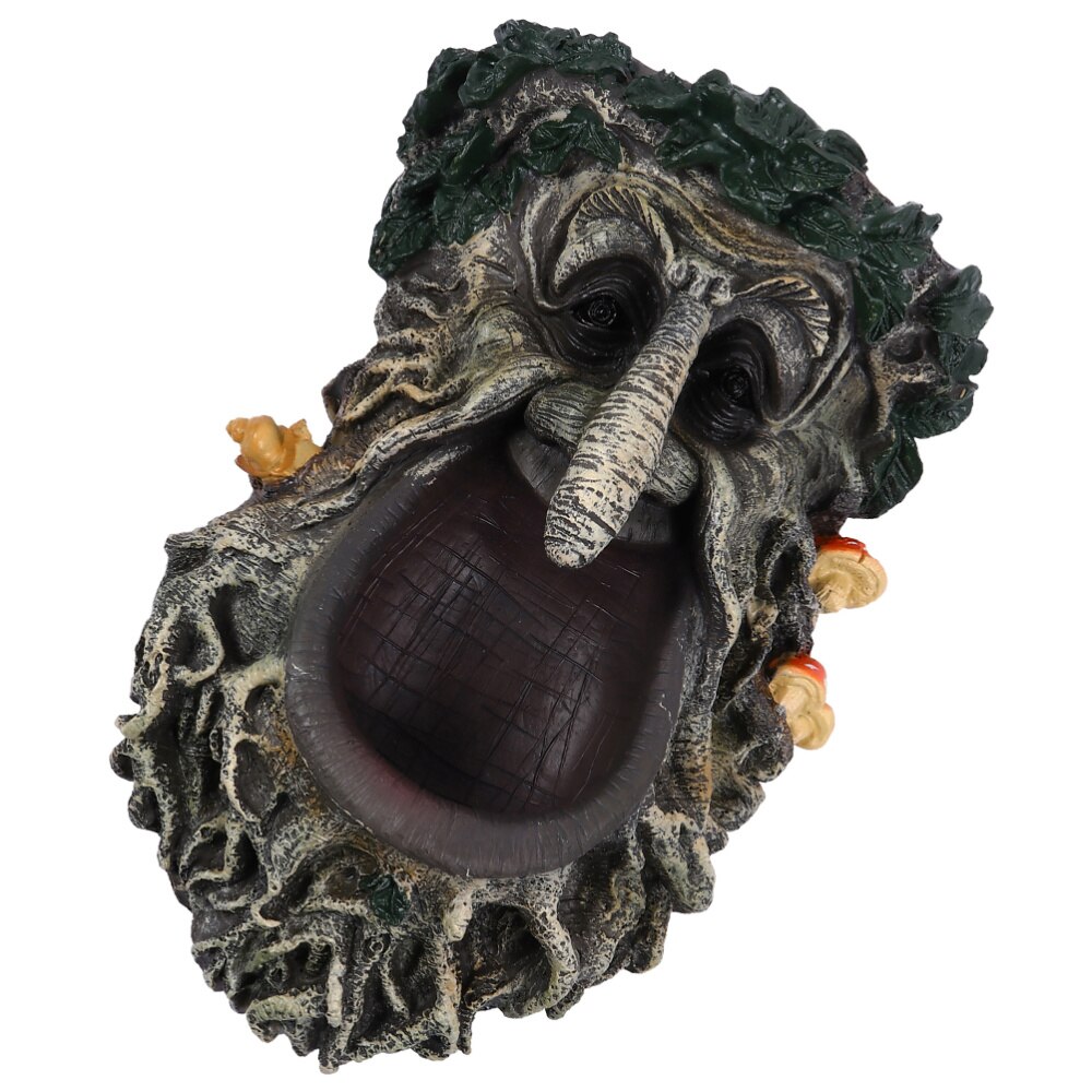 Outdoor Hanging Bird Feeder Tree Face Wild Bird Feeder Park Decoration: Default Title