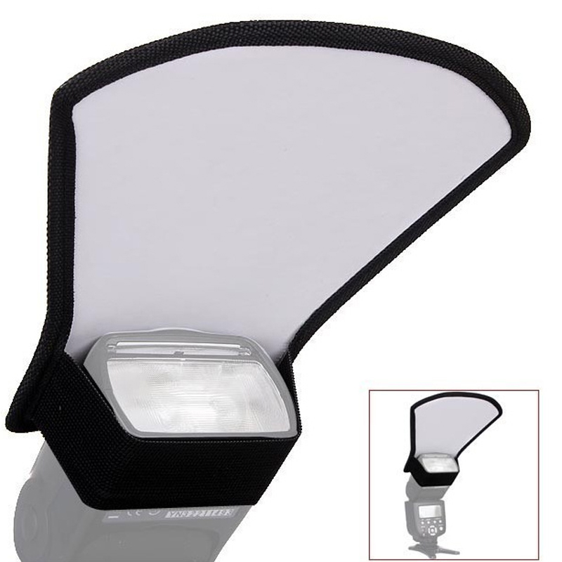 Kamera Blitz-diffusor Softbox Silber Weiß Reflektor für Kanon für Nikon Speedlite
