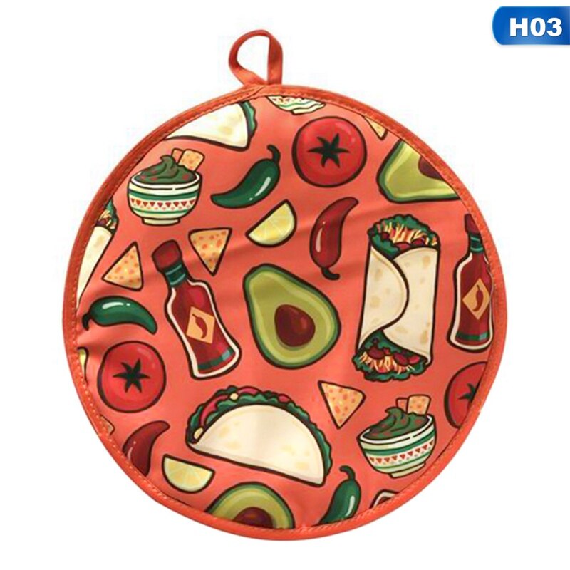 Tortilla crêpe réchauffeur Tortilla sac micro-ondable isolé tissu support de pochette pour farine de maïs Burrito 12 "Tortilla plus: H03