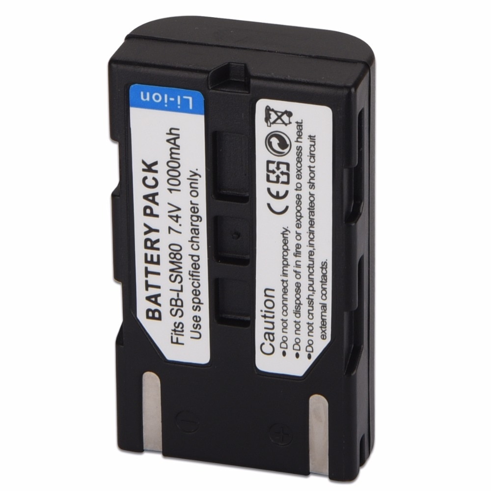 SB-LSM80 1000 mah Baterial Repalcement Digitale Camera Batterij Voor Samsung VP-DC163 VP-DC165WB VP-DC565WBi VP-DC563i SC-D351