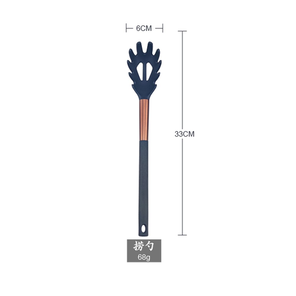 Kitchen Utensils Set 10 Pieces Non-stick Nylon Cooking Utensils Kitchen Tools Set with Heat Resistant Handle, Black: Spaghetti Server