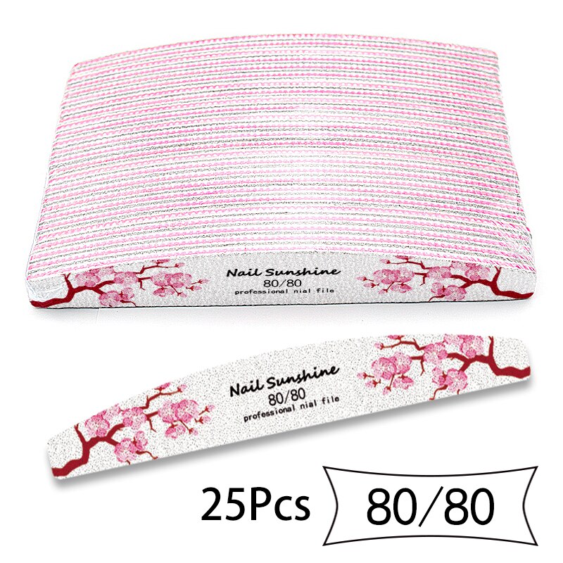 25/50Pcs Nail File Salon Nail Files Reusable Nail File Flower 80/100/150/180/240 Manicure Tools: 80 80 25Pcs