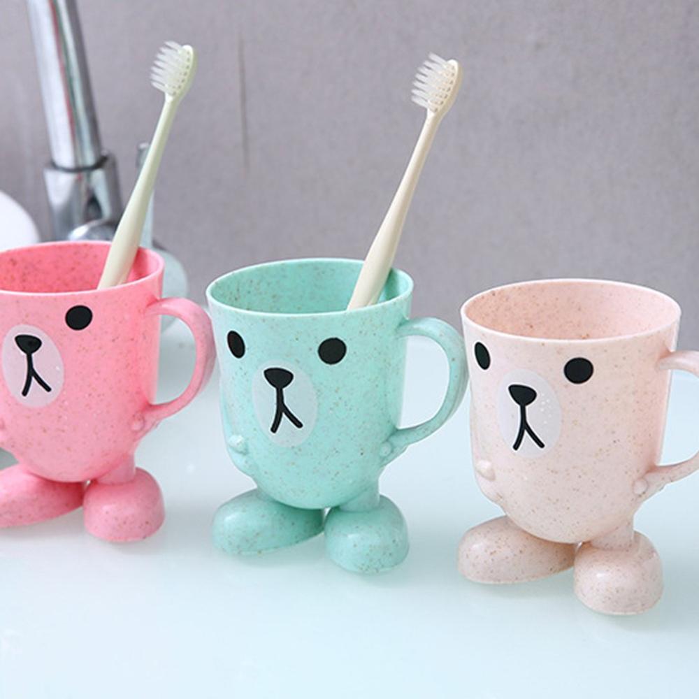 Cute Children Cartoon Animal Plastic Brush Teeth Child Toothpaste Toothbrush Holders Couple Brushing Mug Mouth Cup