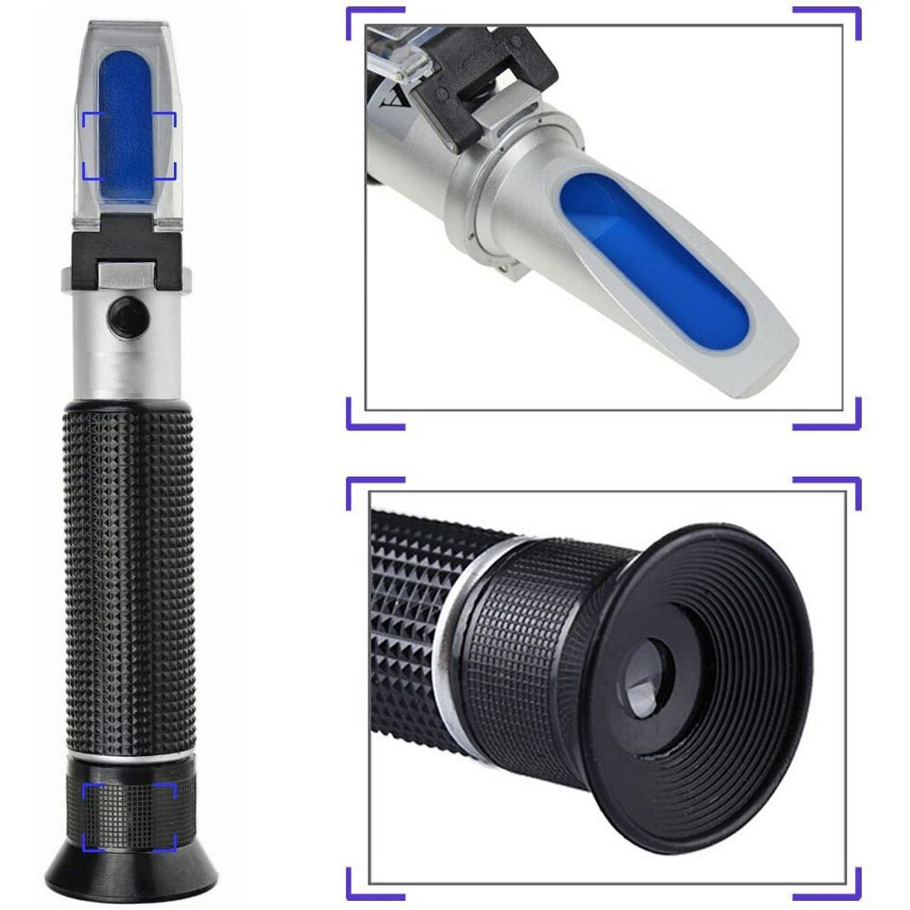 Medidor de salinidad portátil, refractómetro de del agua, calibre ATC, medidor Digital de salinidad de agua para piscinas, Acuario y Mar