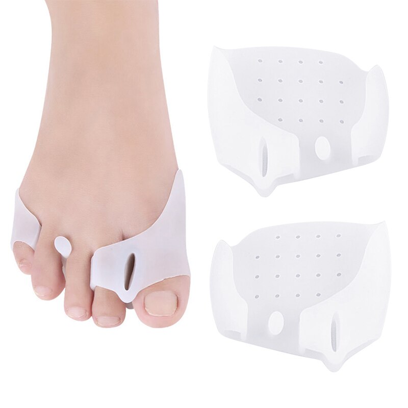 2pcs /1 Pair Silicone Orthotics Toe Separators Toe Align Gel Stretcher Correct Overlapping Feet Toe Separator