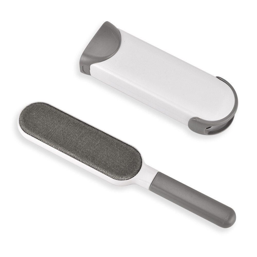 Brosse de nettoyage antistatique pour textiles et vêtements, pour retirer la poussière, les peluches, les cheveux et les poils d'animaux: grey  L 1pc