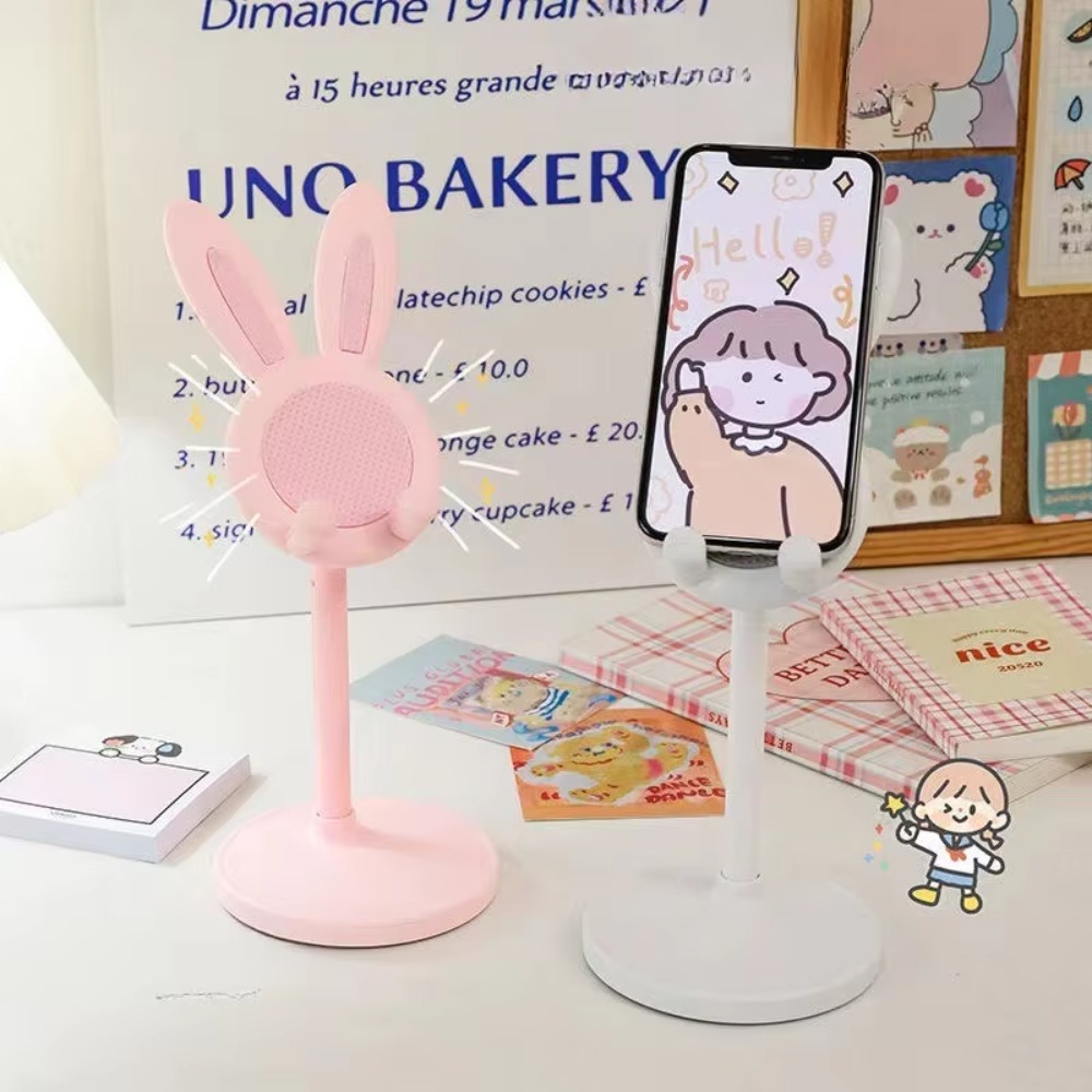 Le lapin mignon support de téléphone portable de bureau peut soulever et ajuster les accessoires de téléphone de bureau support de téléphone poignée de téléphone
