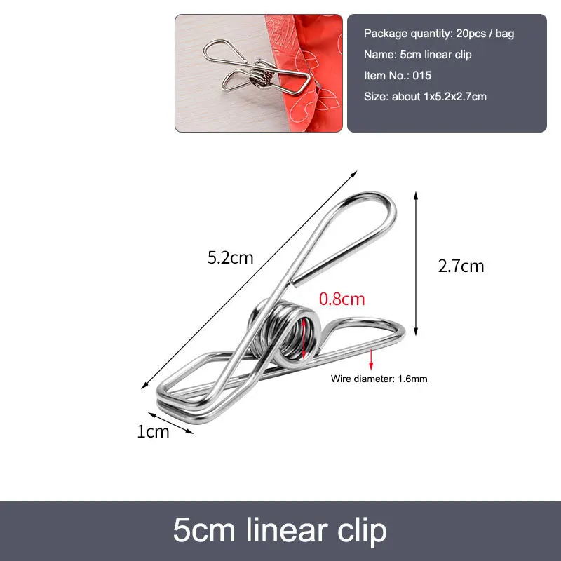 3-20 Stuks Kleding Clips Rvs Zwembad Handdoek Clips Wasknijpers Pinnen Houders Kleding Quilts Klemmen Afdichting clip Naaien Clip: Nickel-Free White