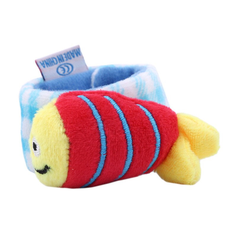 Leuke Cartoon Dier Vroeg Onderwijs Soft Hand Bell Rammelaars Kids Knuffels Baby Pols Rammelaar Speelgoed: Red fish