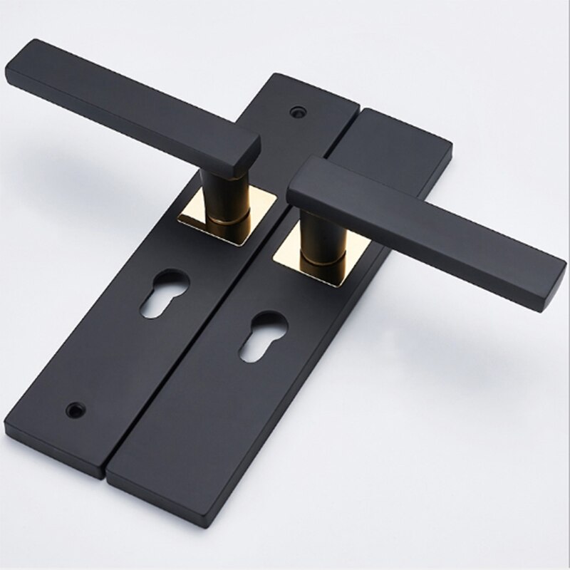 Minimalist Door Lock Continental Bedroom Door Handle Lock Interior Anti-Theft Room Safety Door Lock Aluminum Alloy Mute Gate Loc
