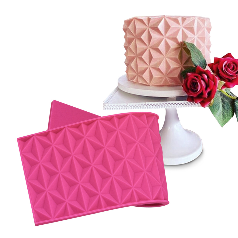 3D Origami Silicone Cake Lace Mold Fondant Moulds Cake Decorating Tool Border Decoration Lace Mold kitchen Bakeware