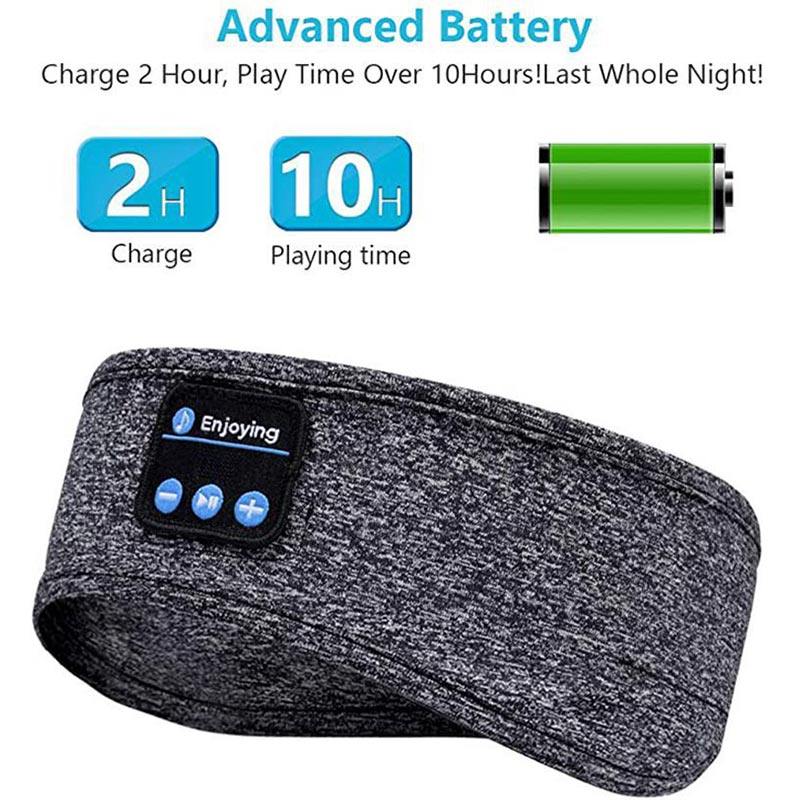 Auriculares inalámbricos con Bluetooth 5,0, diadema deportiva para dormir, auricular blando para escuchar música