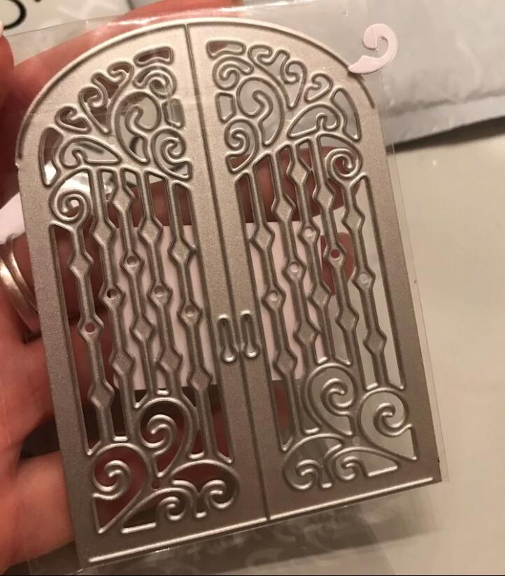 Metal Cutting Dies Frame Door Window Stencil For DIY Scrapbooking Embossing Paper Wedding Card Die Cuts Photo Album Making Craft