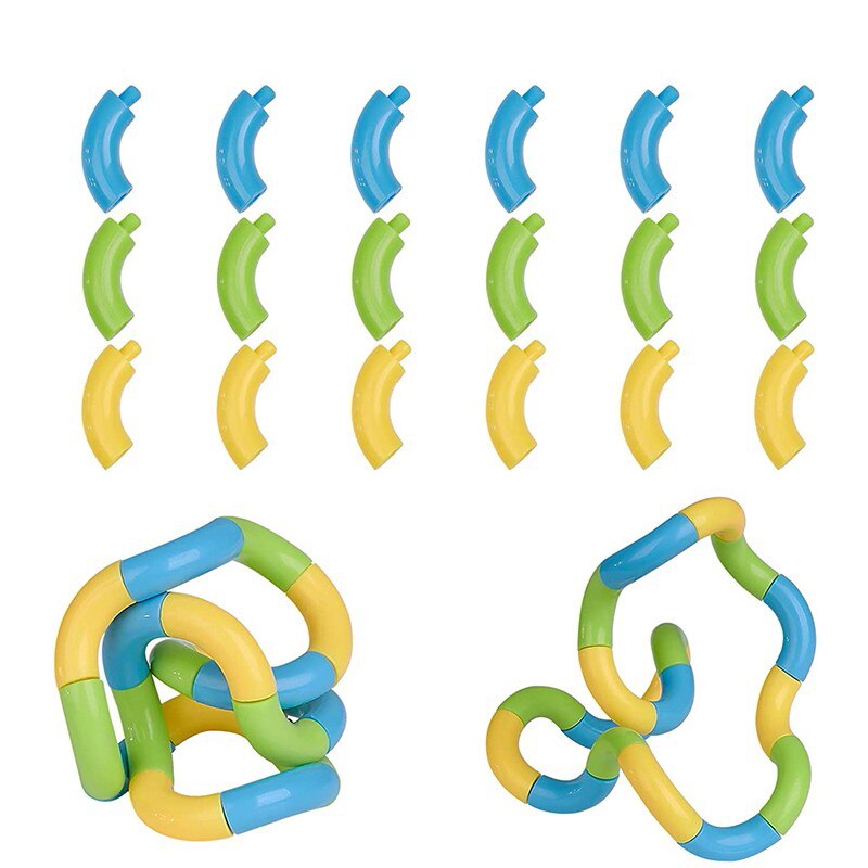 Twisted Ring Magic Fidget Magic Trick Rope DIY Winding Leisure Education Stress Relief for Kid Xmas Toy Random Send