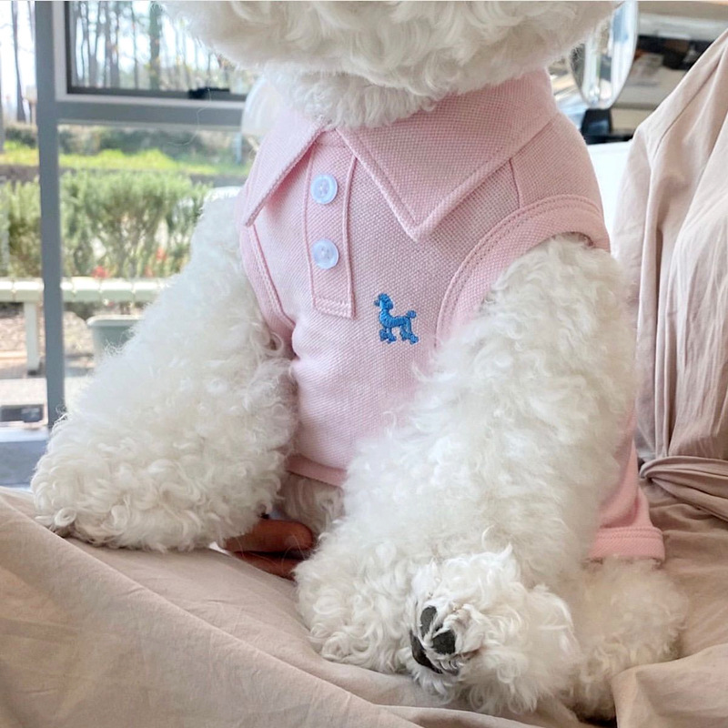 Zomerpoloshirt voor honden Puppykleding Bichon Frise Chihuahua Streep Hondensweatshirt Hond Koelvest voor kleine en middelgrote honden: XL / green