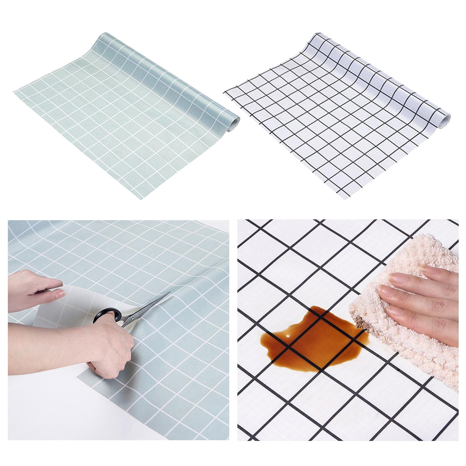 Shelf Liners for Kitchen Cabinets Non Adhesive Drawer Liner Roll Grid Pattern