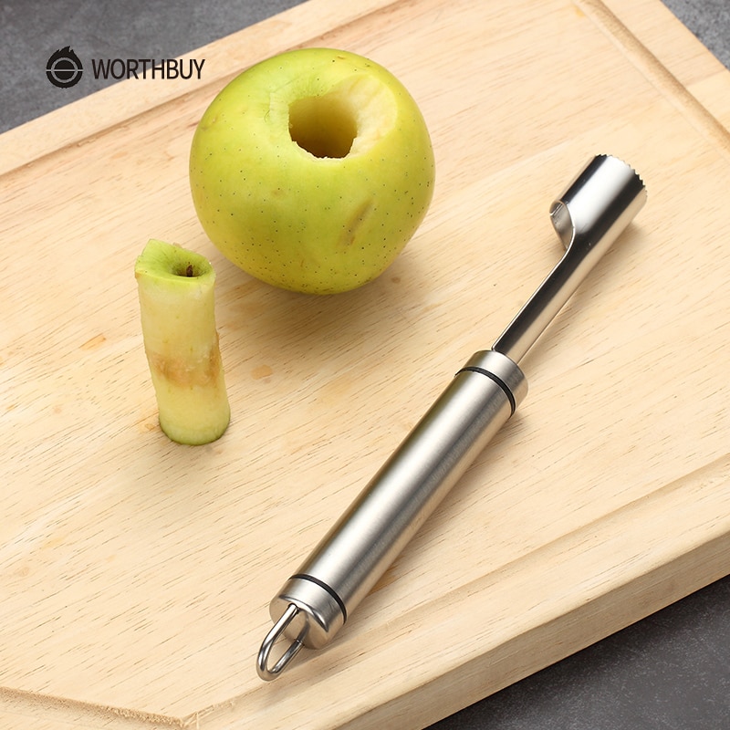 WORTHBUY Apple Corer Rvs Fruit Corer Voor Fruit Zaad Kern Handleiding Remover Keuken Groente Gereedschap