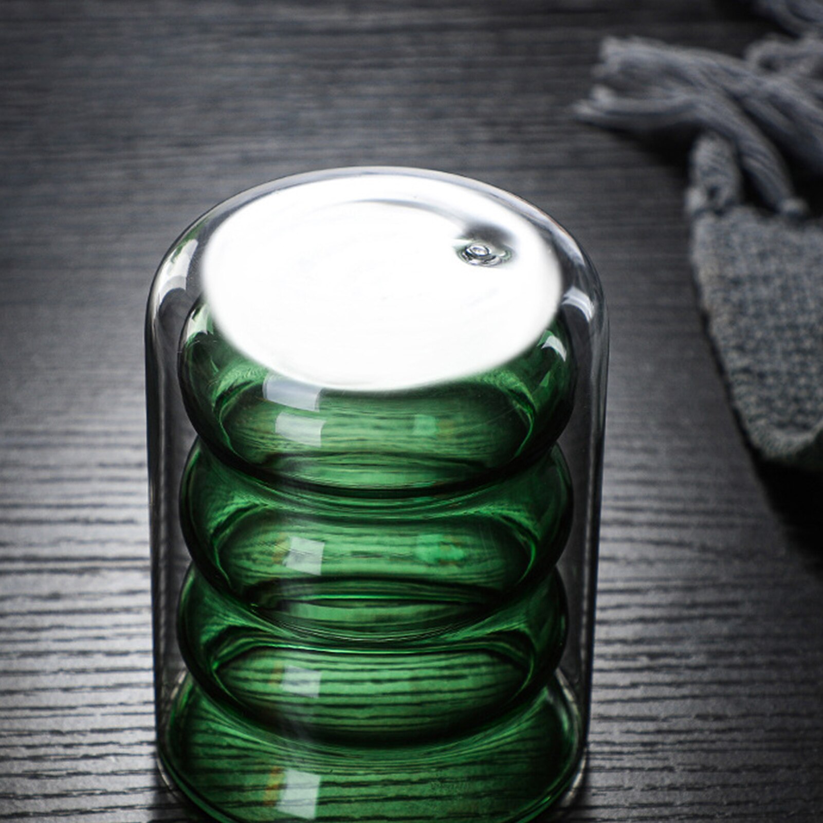 200ml bierglazen, koffiemok, fles, dubbelwandig glas, gekleurde draad, koffieglas, dubbelwandige geïsoleerde wijn-whiskymok