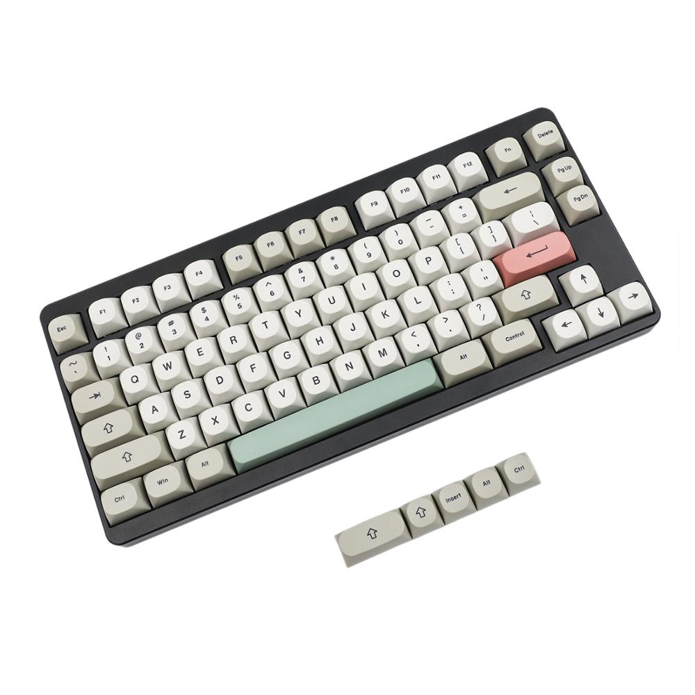 Teclado mecánico Retro PBT 121 MA Dye Sub 9009, para teclado mecánico MX, filtro Ducky 104 TKL 61 KBD75 Kira96 YMD96 GK64 Tada68 ID80