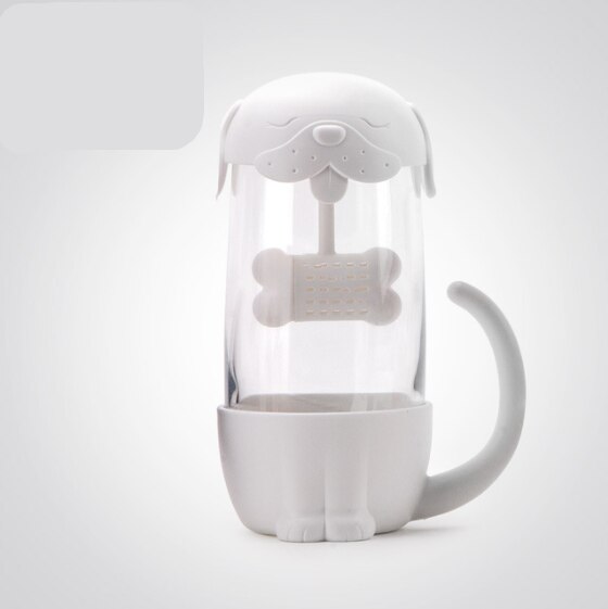 Leuke Kat Glas Kopje Thee Mok Met Vis Zetgroep Zeef Filter Thuiskantoren: 6