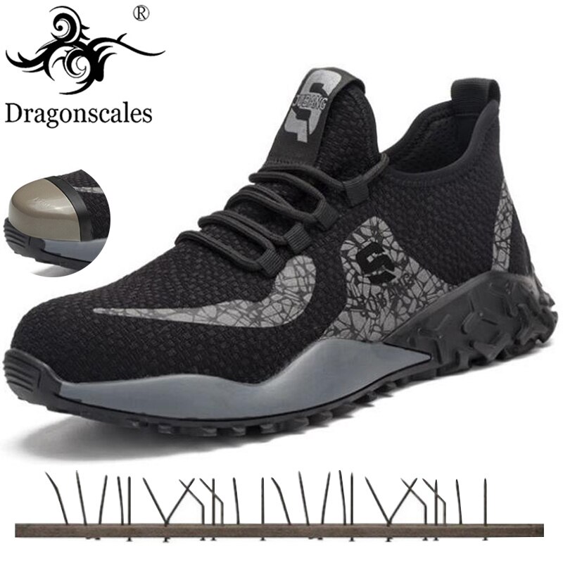 Safety Shoes Men Anti-smash Stab-resistant Ryder Shoes Immortal Indestructible Work Shoes With Steel Toe Breathable Sneakers