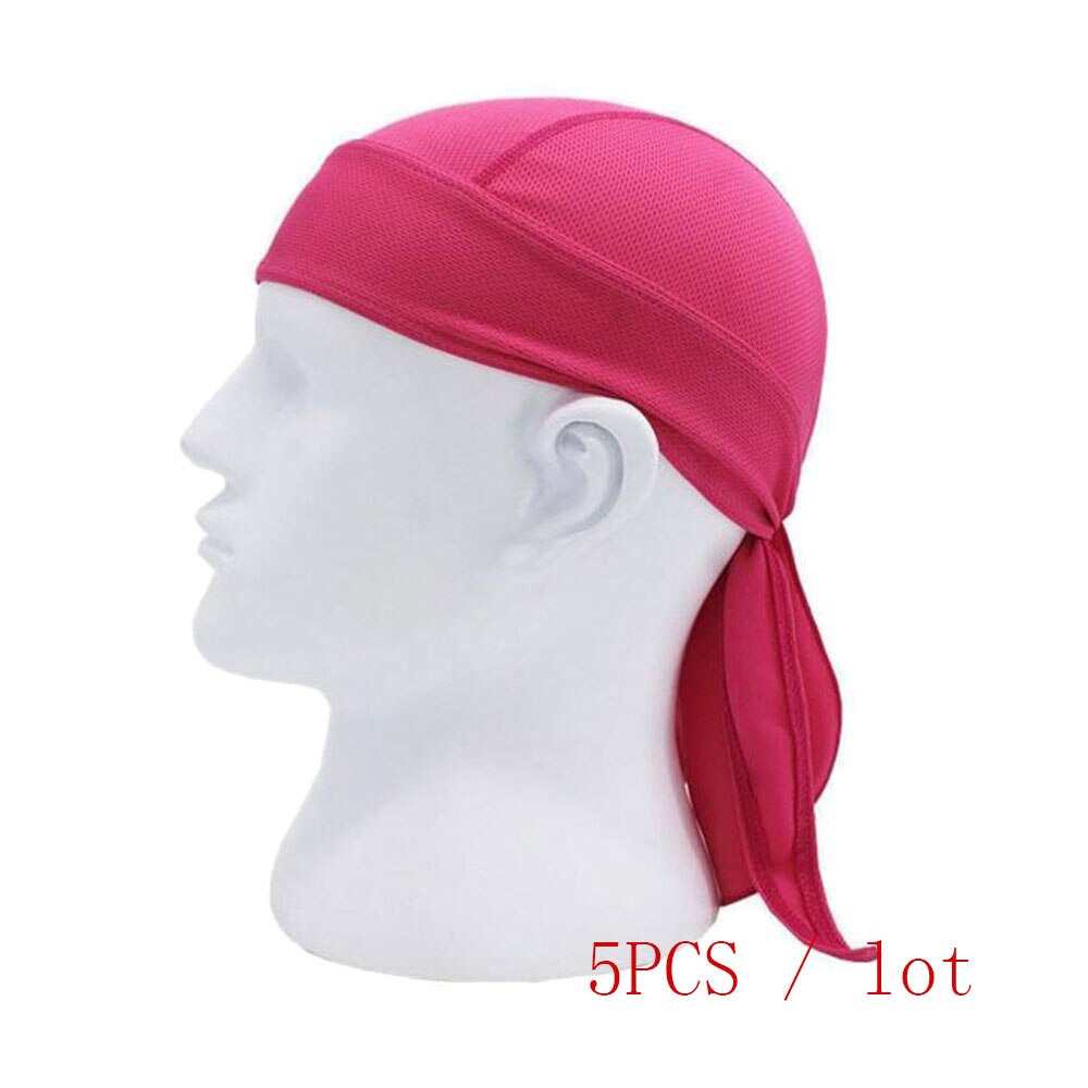 5 unit Men Cycling Pirate Cap Outdoor Sport Bandanas Pure Color Motor Cycle Head Scarf Ciclismo Balaclava Bicycle Bike Headwear: 13