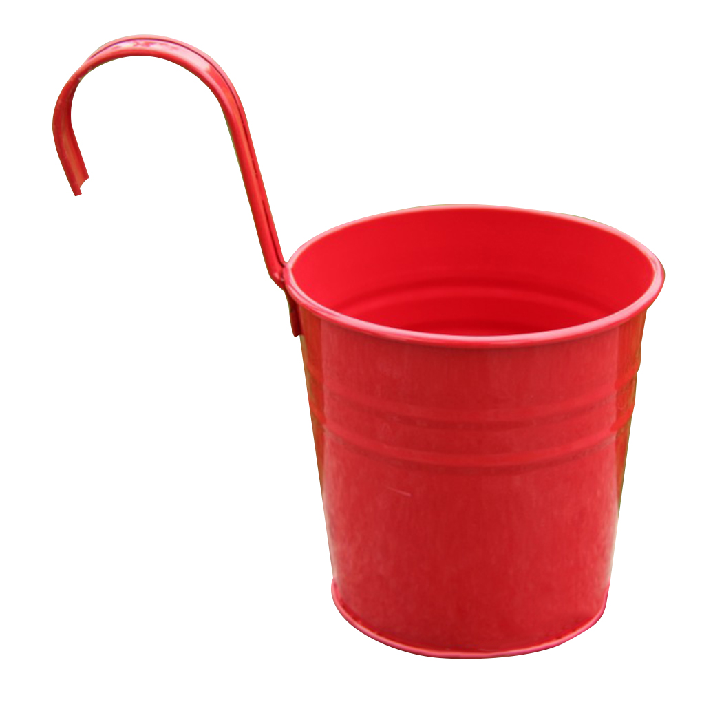 Seau multicolore porte-fleurs en métal Succulent suspendu pot de fleurs panier plante jardinière balcon décors: NO.5