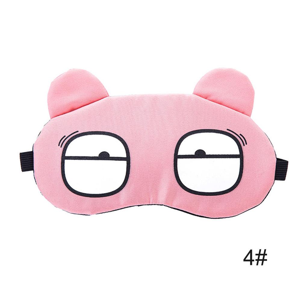 1pc Cute Cartoon Expression Eye Mask Soft Funny Sleeping Mask Cover Travel Relax Eye Band Eyepatch Aid Kids Protective Blindfold: 4