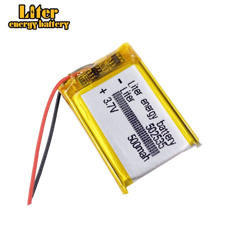 Batería de polímero de litio 3,7 V, 502535 052535 500MAH, certificación de CE FCC ROHS MSDS, 5 unids/lote