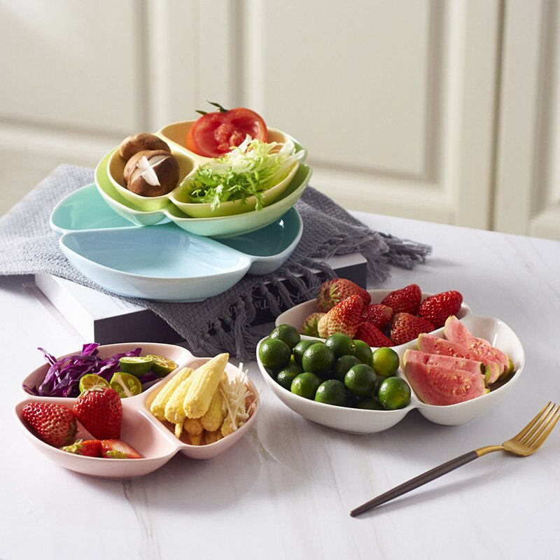 Japanese Ceramic Salad Plate Matte Porcelain Breakfast Dinner Plate Snack Dishes Household Dessert Cake Tray Tableware