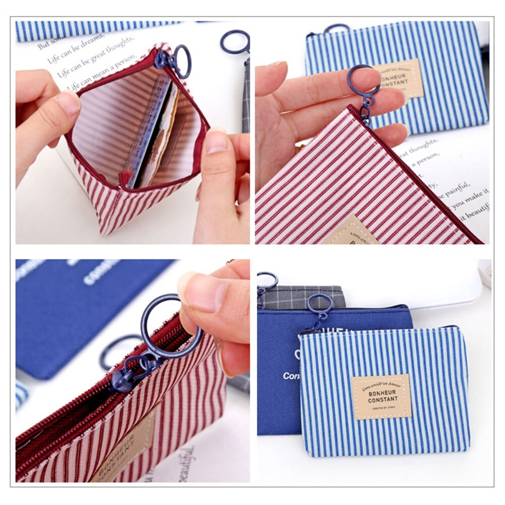 1 PC unisexe toile sac à main carte clé Mini sac à main sac en toile petit Zipper porte-monnaie porte-carte petit sac Mini portefeuille