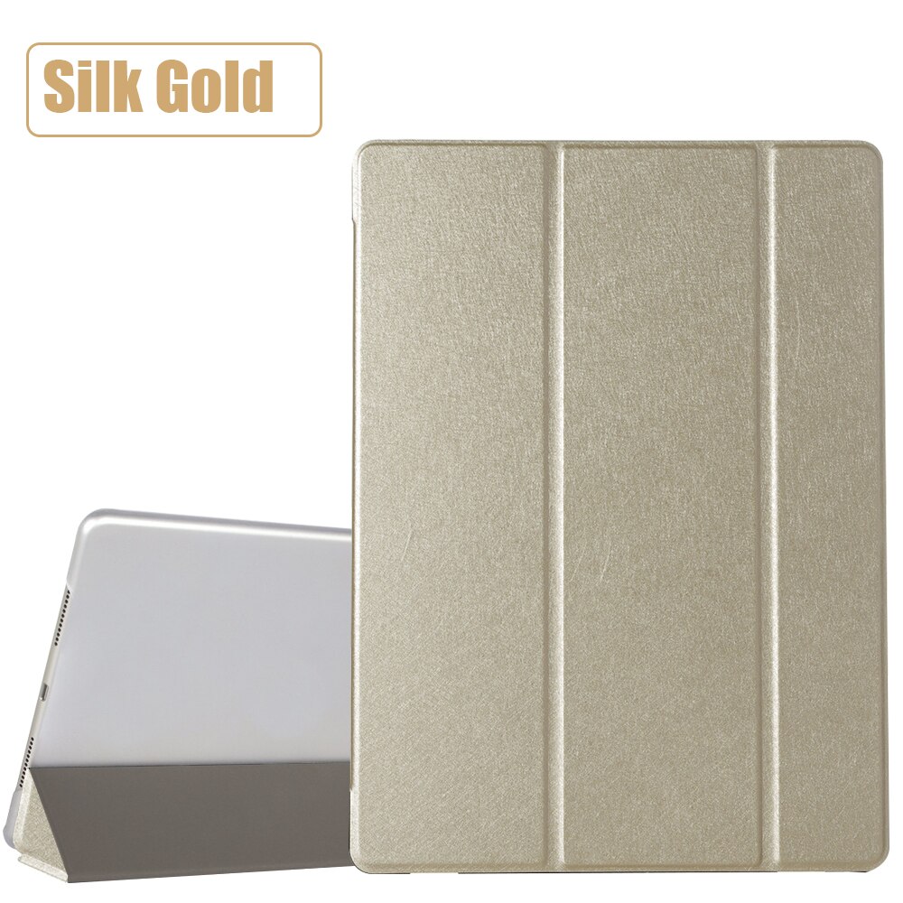 Tablet fall für Apple ipad Pro 9,7 Smart schlaf wake up Tri-falten Voller Protective flip-cover ständer für A1673 A1674 A1675: Silk Gold