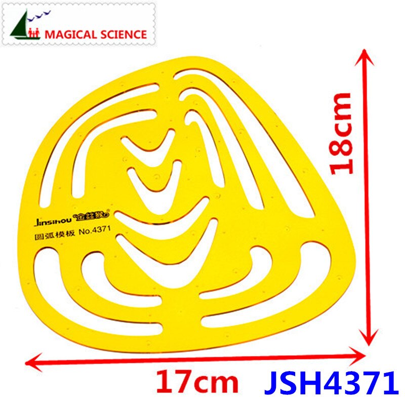 Arc Drawing Template K plastic Flexible ruler for students designers JSH4371