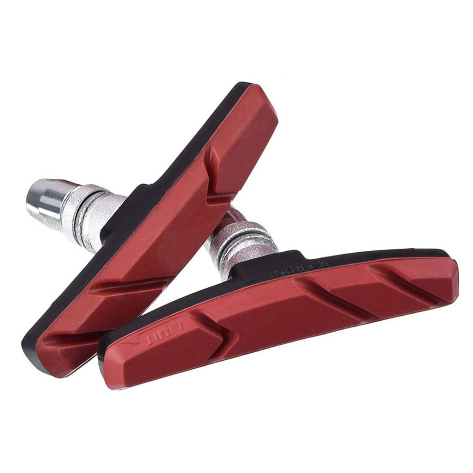 Pastillas de freno de bicicleta de carretera y de montaña, accesorios duraderos para ciclismo, frenos en V, bloques de goma, 1 par: Red