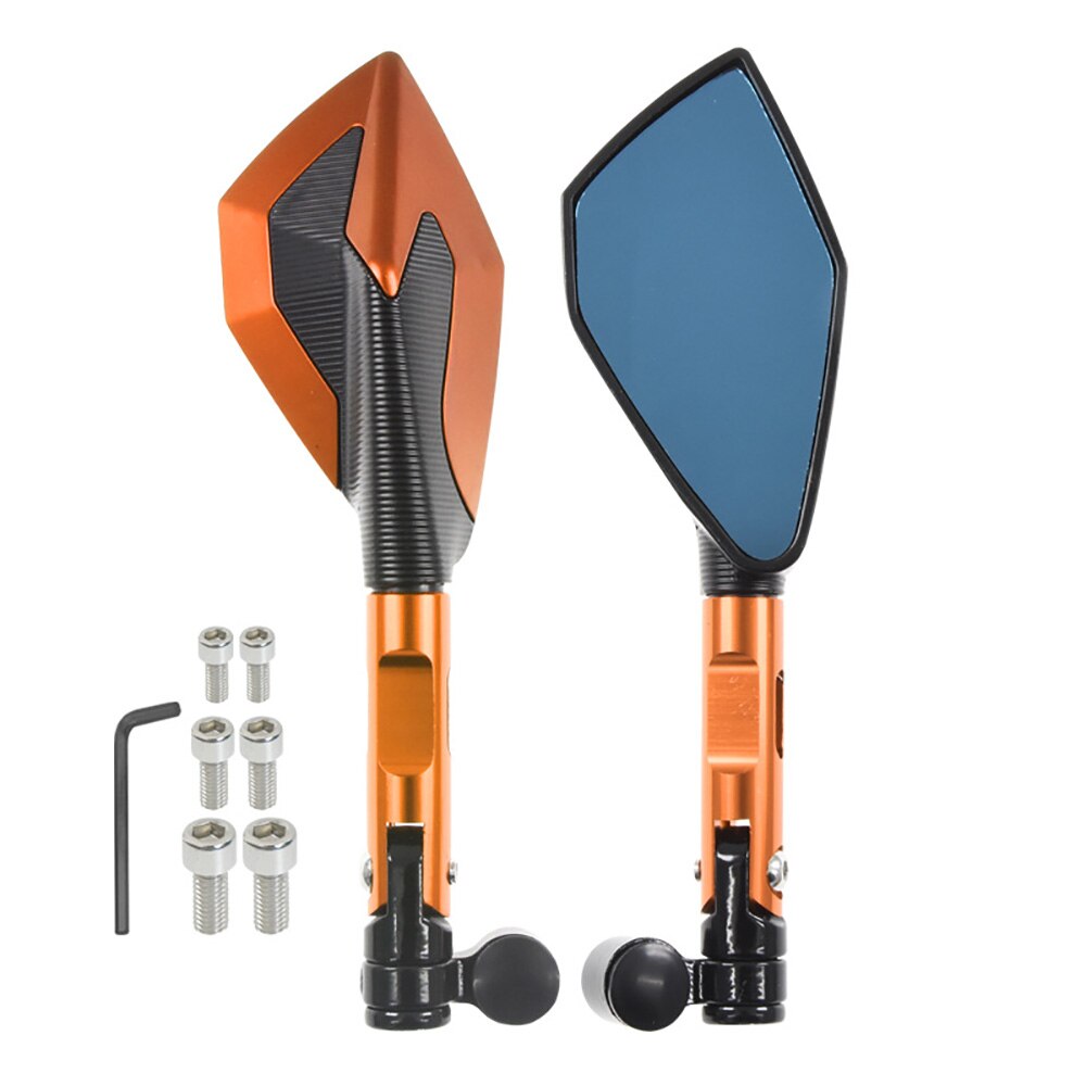 Motorcycle 10mm Mirror PCX160 PCX125 PCX150 CNC Rearview Side Mirrors Universal For HONDA PCX 160 125 150: Orange