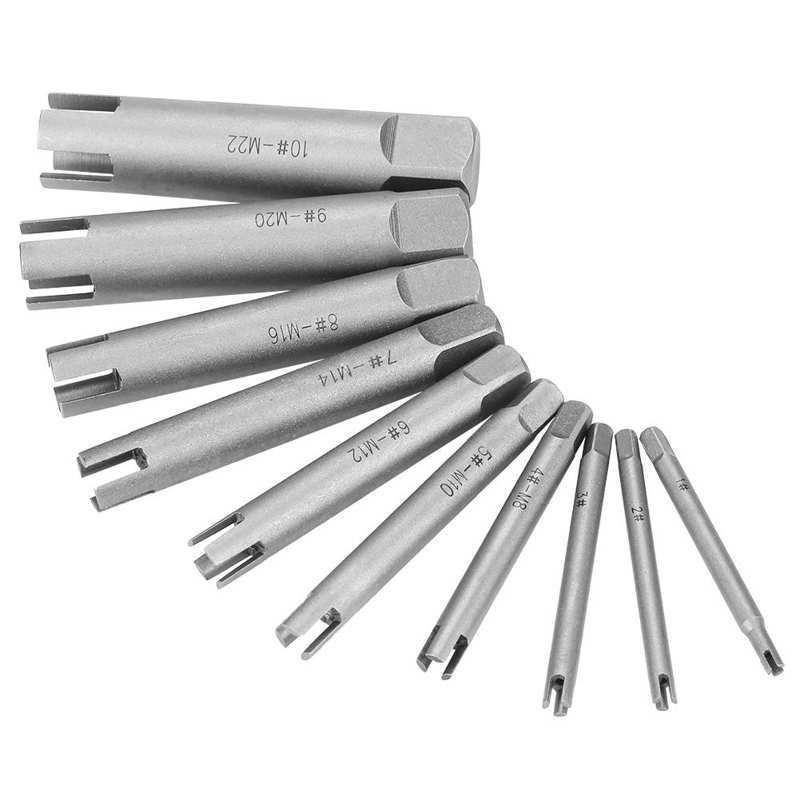 6pcs/9pcs/10pcs Tap Extractor High Speed Steel Broken Head Taps Remover Stripped Screw Tap Extractor Set