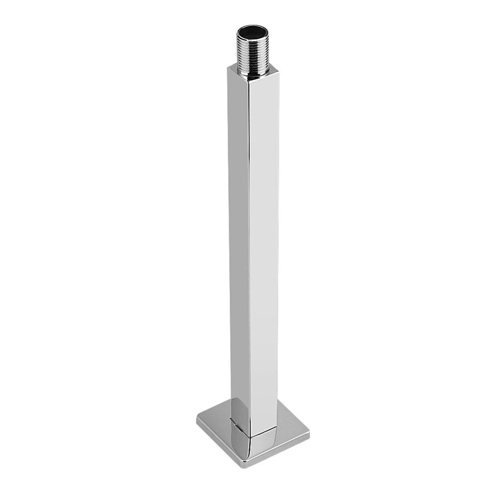 201 rustfrit stål firkantet loft regnbruser forlængerarm vægmonteret badeværelse bruser arm mount base brusehoved holder